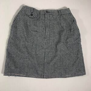 Vintage 90s ralph lauren black and white wool skirt